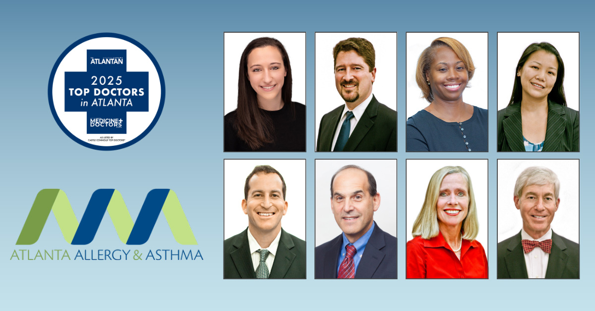 Eight Physicians From Atlanta Allergy & Asthma Recognized as Atlanta’s Top Doctors in Modern Luxury Medicine + Doctors and The Atlantan Magazines