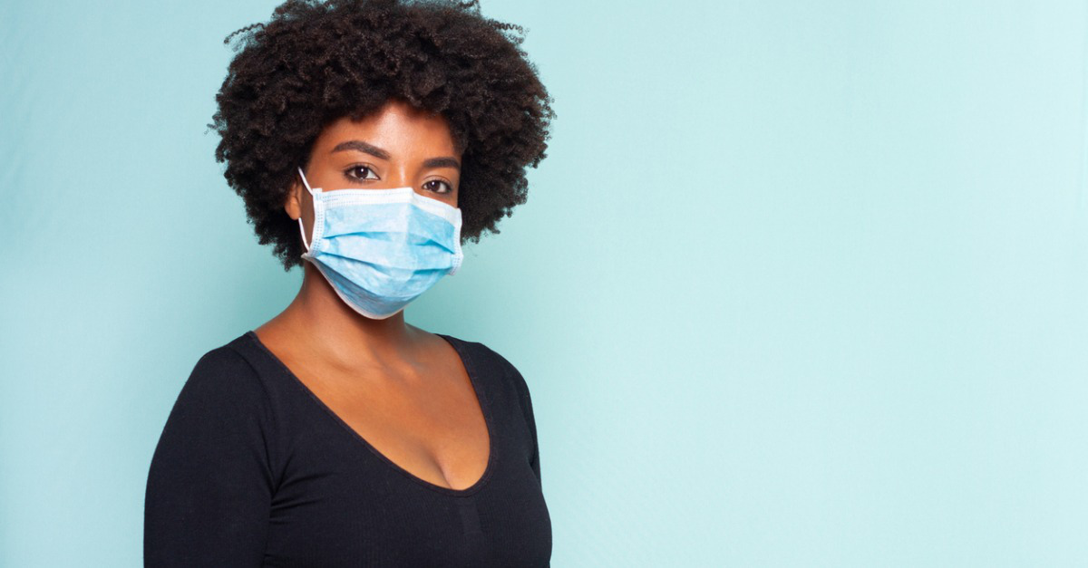 woman wearing medical mask